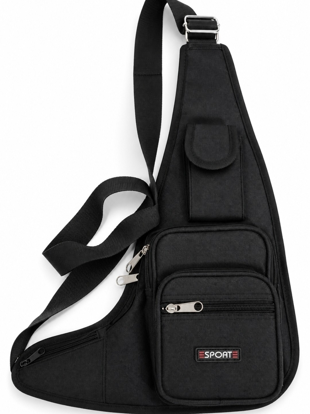 Black Sling Crossbody Bag for Men